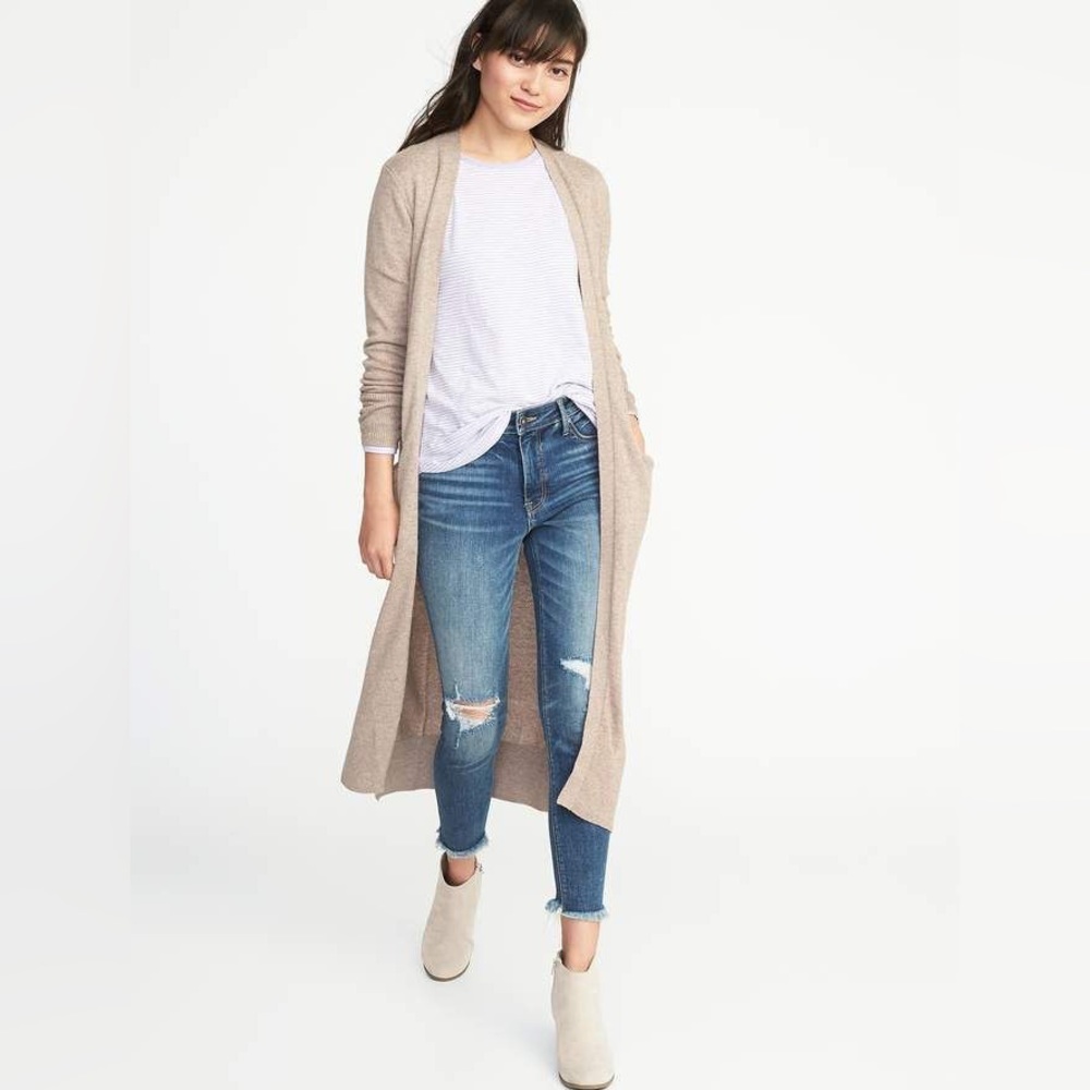 Old Navy Super Long Open Front Sweater - XS